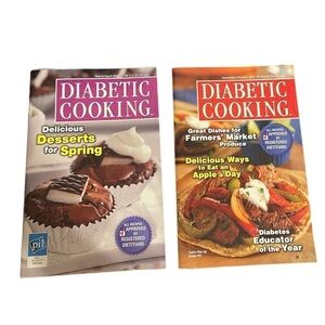 Diabetic cooking recipes 2 paperbacks cookbook catalog magazine